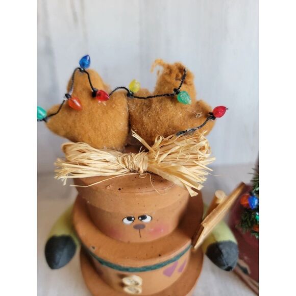 Unique Vintage Santa Claus reindeer 3 compartment gift box set - Picture 3 of 12